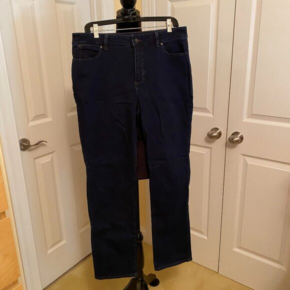 Talbots Heritage Dark Blue Denim Jeans Size 12 - Picture 1 of 5